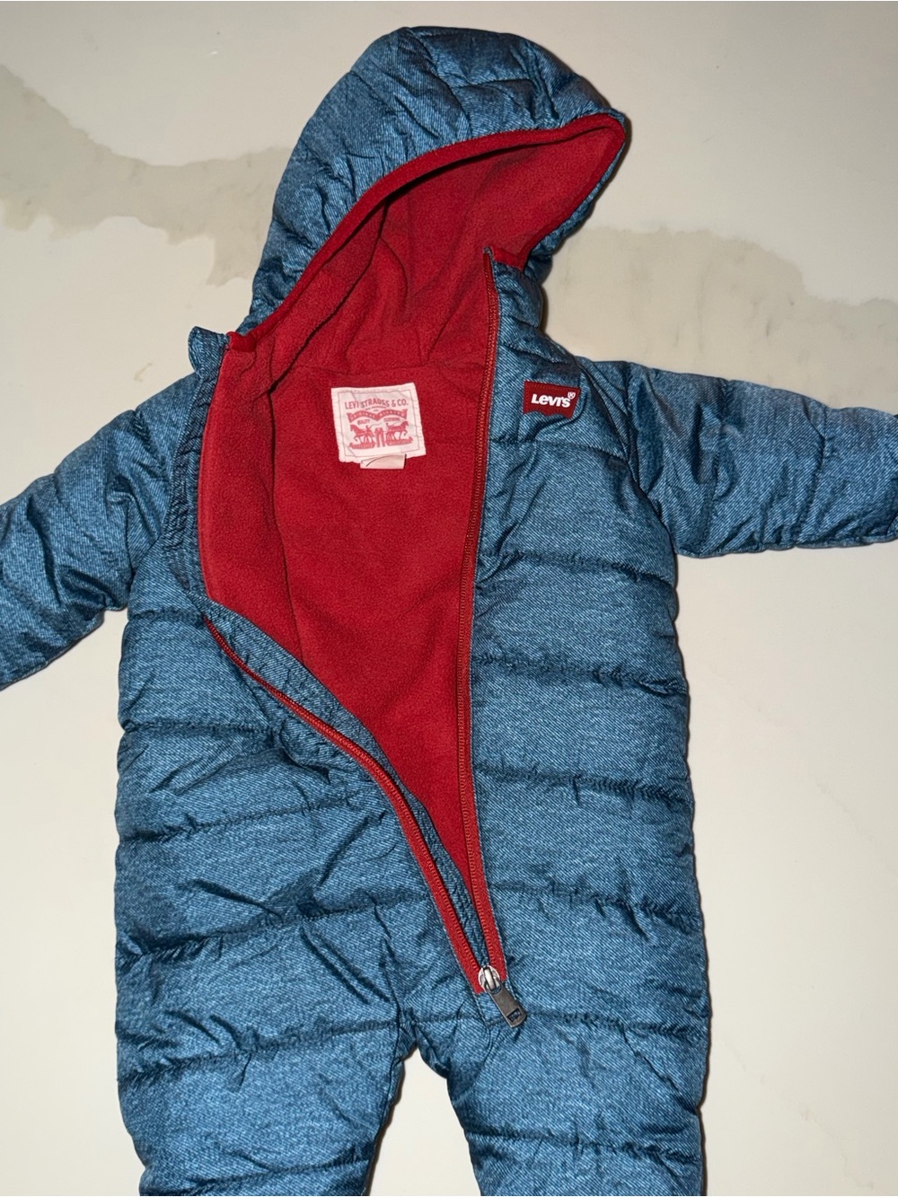 Levi Strauss & Co. Red Baby Snowsuit